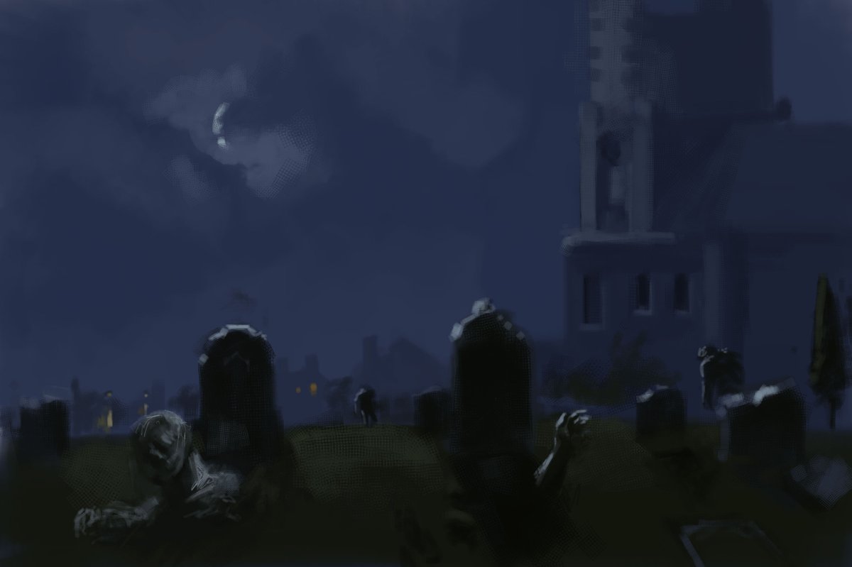 Hamsta180's tweet photo. SPIT05022024: Small Town Church #art #DigitalArt #DigitalPainting #Photoshop #Sketch #SpeedPaint #Fantasy #Horror #Undead #Environment #Spitpaint https://t.co/LKFkxzNnxm
