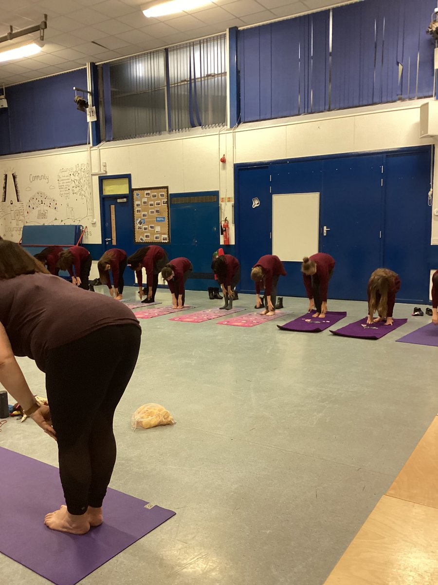 We have started #mentalhealthweek with a yoga session to get us ready for the day with @tattywharfedale 🧘‍♀️🙏 @church_prim @WeAreBDAT