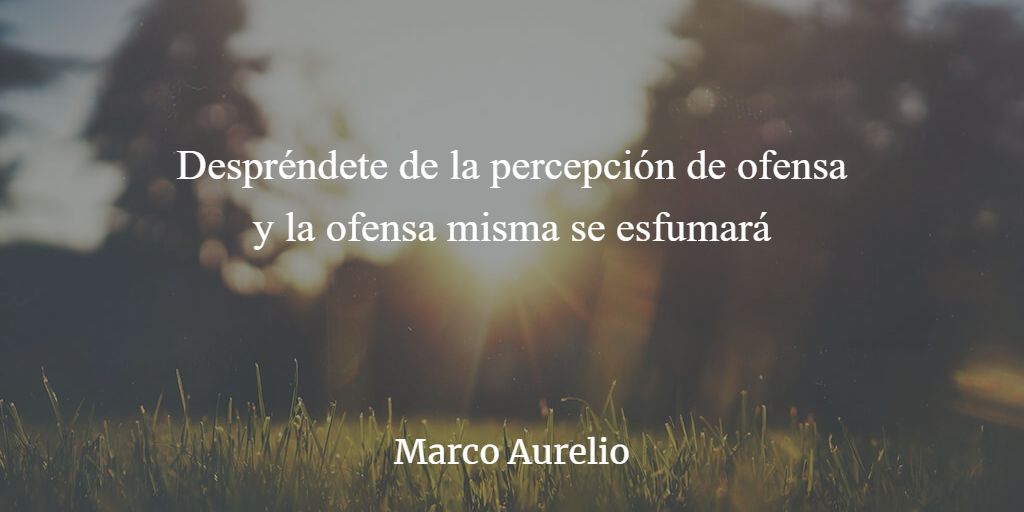 Despréndete de la percepción de ofensa y la ofensa misma se esfumará 

#MarcoAurelio #estoicismo

#frases #filosofia #estoico #estoicos #estoicismocotidiano