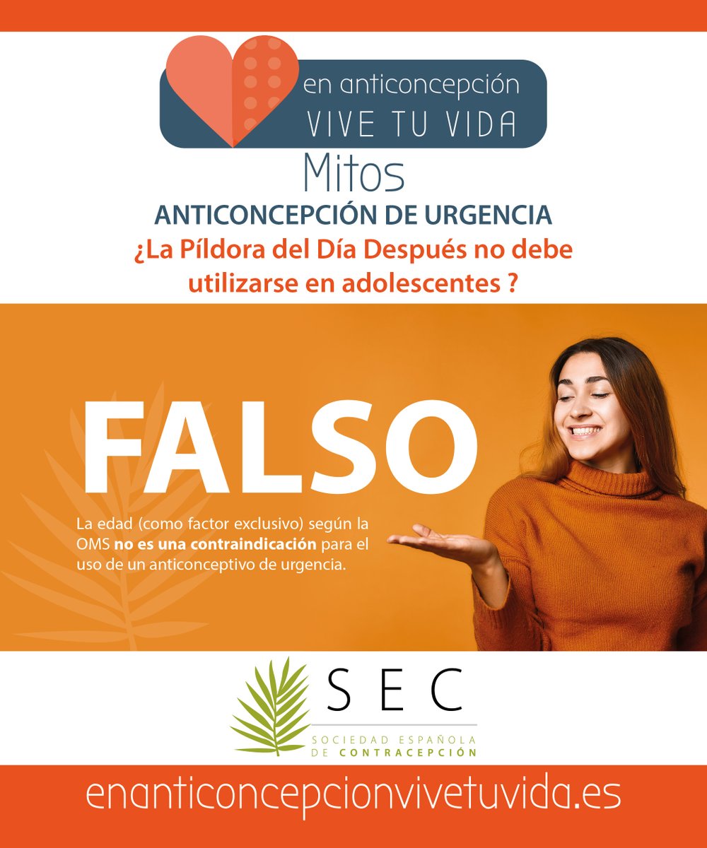 Existen alrededor de la anticoncepción creencias erróneas que bien por factores, culturales y educativos hacen que se confundan los beneficios que ofrecen los métodos anticonceptivos. No creas todo lo que te dicen. #Contracepción #Salud #Mujer #AnticoncepciónSEC #mitos