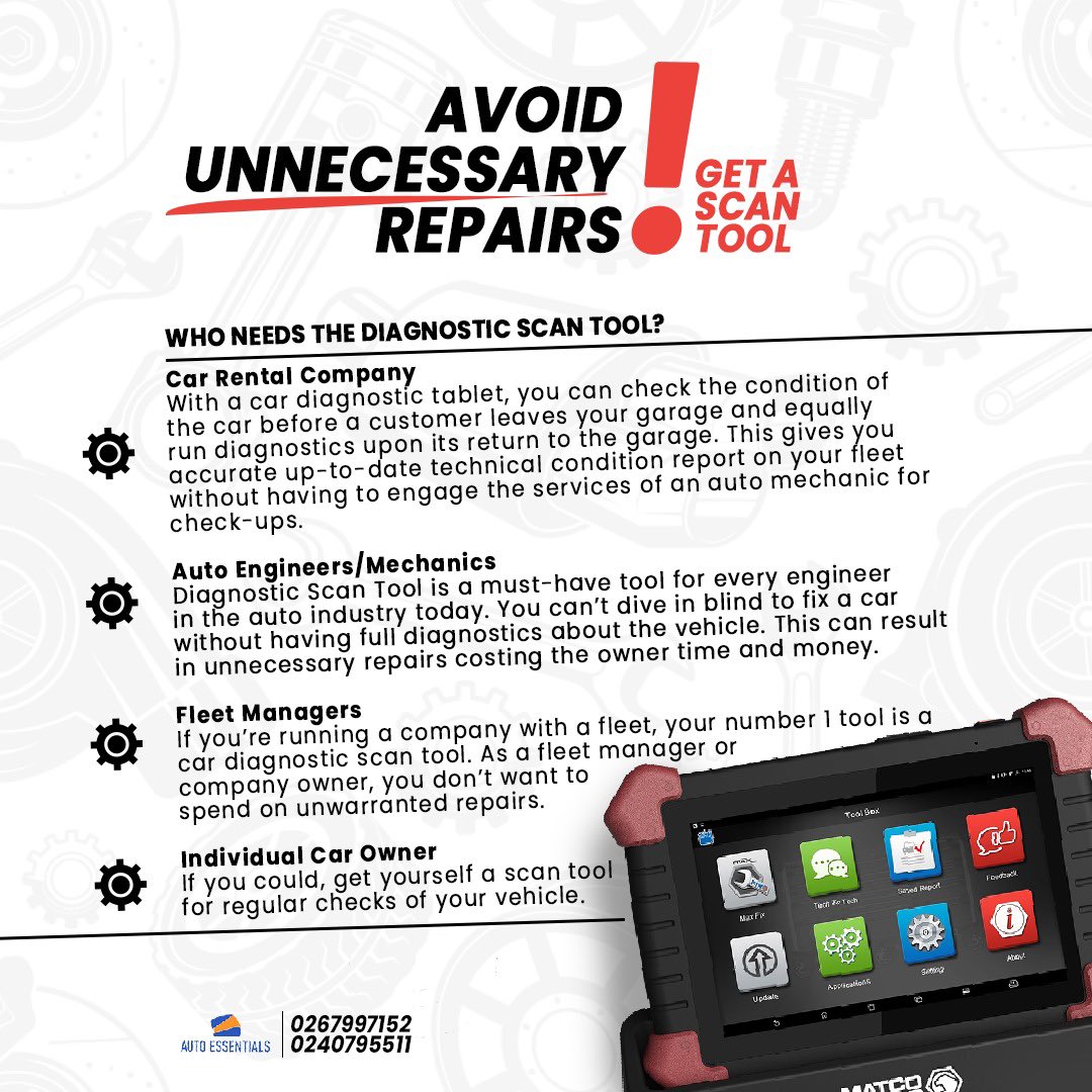 _AutoEssentials's tweet photo. More scan tools available for sale. 

#cars #carguy #carpeople #carcare #carrepairs #carrentals #ghanacars #carsales #cardealers #dealers #vehicle #automotive #auto #AutoEssentials https://t.co/MSHi2Q2lMd