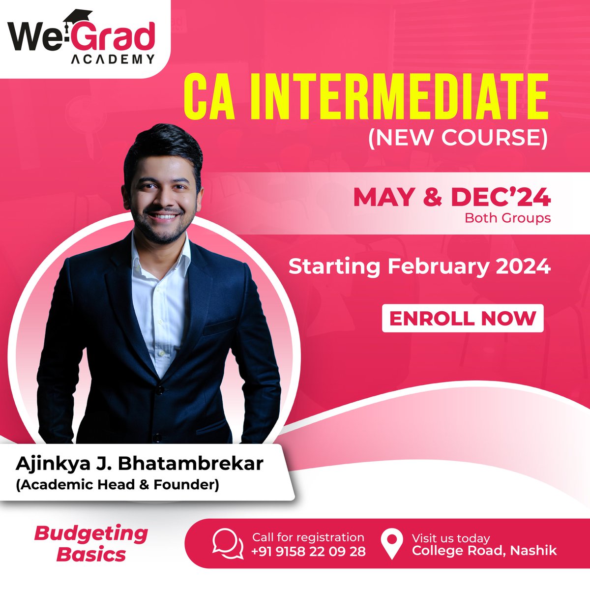 wegradacademy's tweet image. Powerpacked batch starting soon. Taking you a step closer to your dream.
.
.
#caintermediate #caintermediateclasses #caintermediatecoaching #cainter #cainterclasses #caclasses #nashikgram #nashik #nashikclasses #wegrad #newbatch #Newbatchstart #newbatchalert #wegradacademy