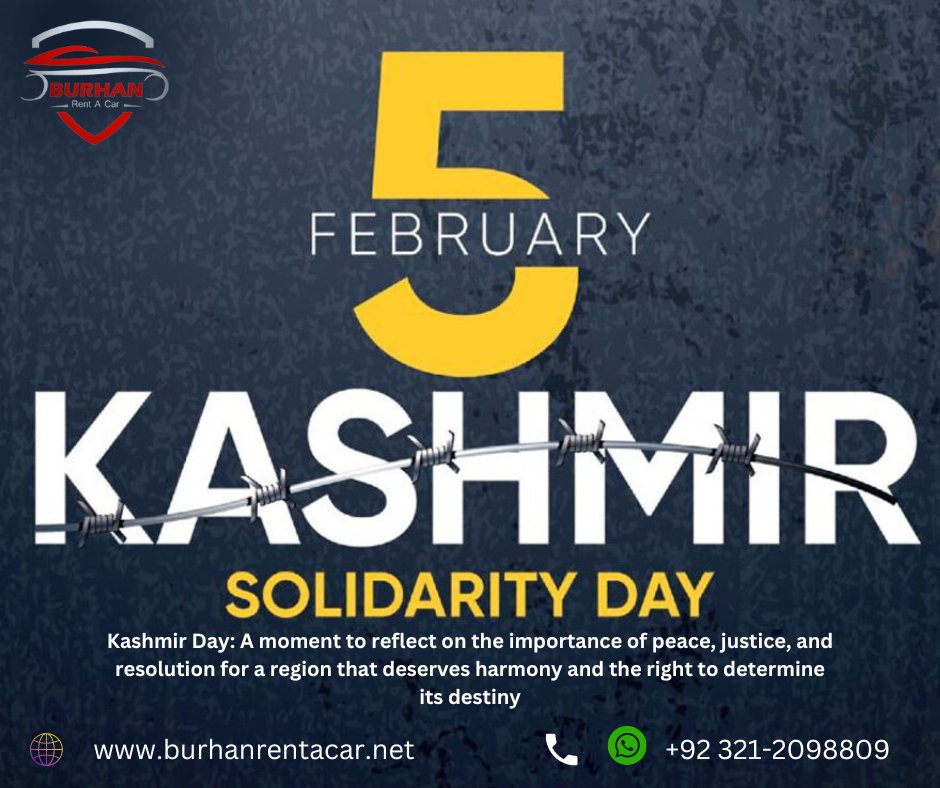 BurhanCarRental's tweet image. Let&apos;s stand together for peace and harmony in Kashmir. #unityforkashmir #Kashmir #StandWithKashmir #burhanrentacar