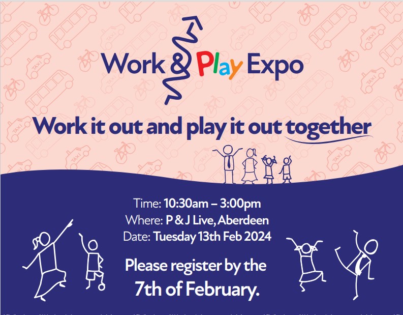 ℹ️ Work &amp; Play Expo

Please note the Work &amp; Play Expo is now FULLY BOOKED &amp; operating a WAITING LIST. If you are booked &amp; now cannot attend, please cancel your space🙏

🗓️ 10.30am-3pm Tue 13 Feb <a href="/PandJLive/">P&J Live</a>

▶️ bit.ly/WPE24

📧employmentsupportteam@aberdeenshire.gov.uk