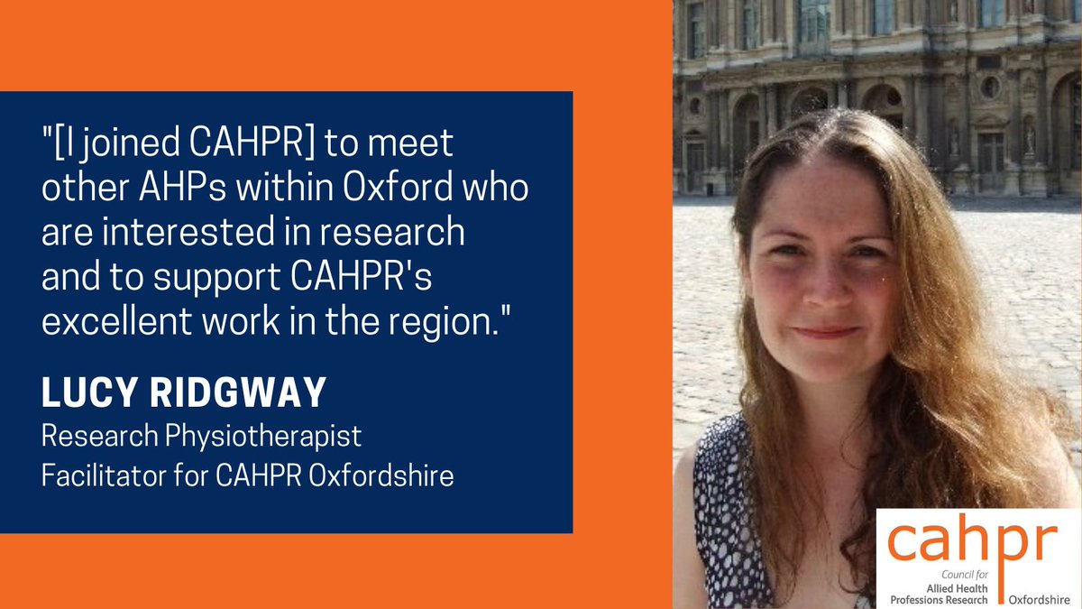 👋Meet Lucy Ridgway (@ridgersl), our extraordinary facilitator! 

Lucy, a research physiotherapist, is delving into the complexities of sciatica and persistent pain. 

She has dual roles in research and as a specialist cancer physio.👩‍🔬

#CAHPROxfordshire #MeetTheCommittee