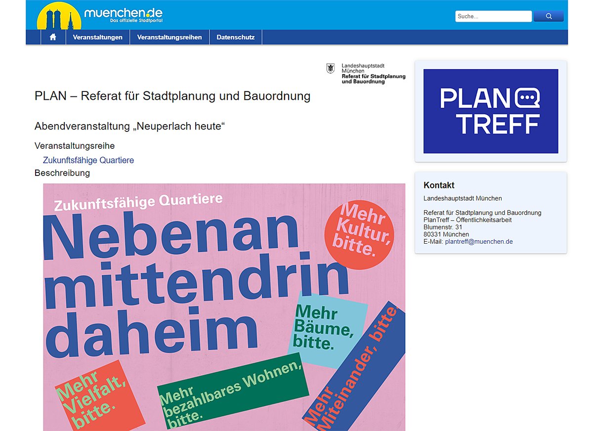 BDABayern's tweet photo. Morgen, 6.2., "#Neuperlach heute: Ein neuer Blick auf den Stadtteil" in der Veranstaltungsreihe "Zukunftsfähige Quartiere" des Referats für Stadtplanung und Bauordnung der Stadt #München. https://t.co/fewuYzfnzs @muenchen @plantreffmuc @StadtMuenchen #Architektur #Plantreff https://t.co/C5yHo4lApE