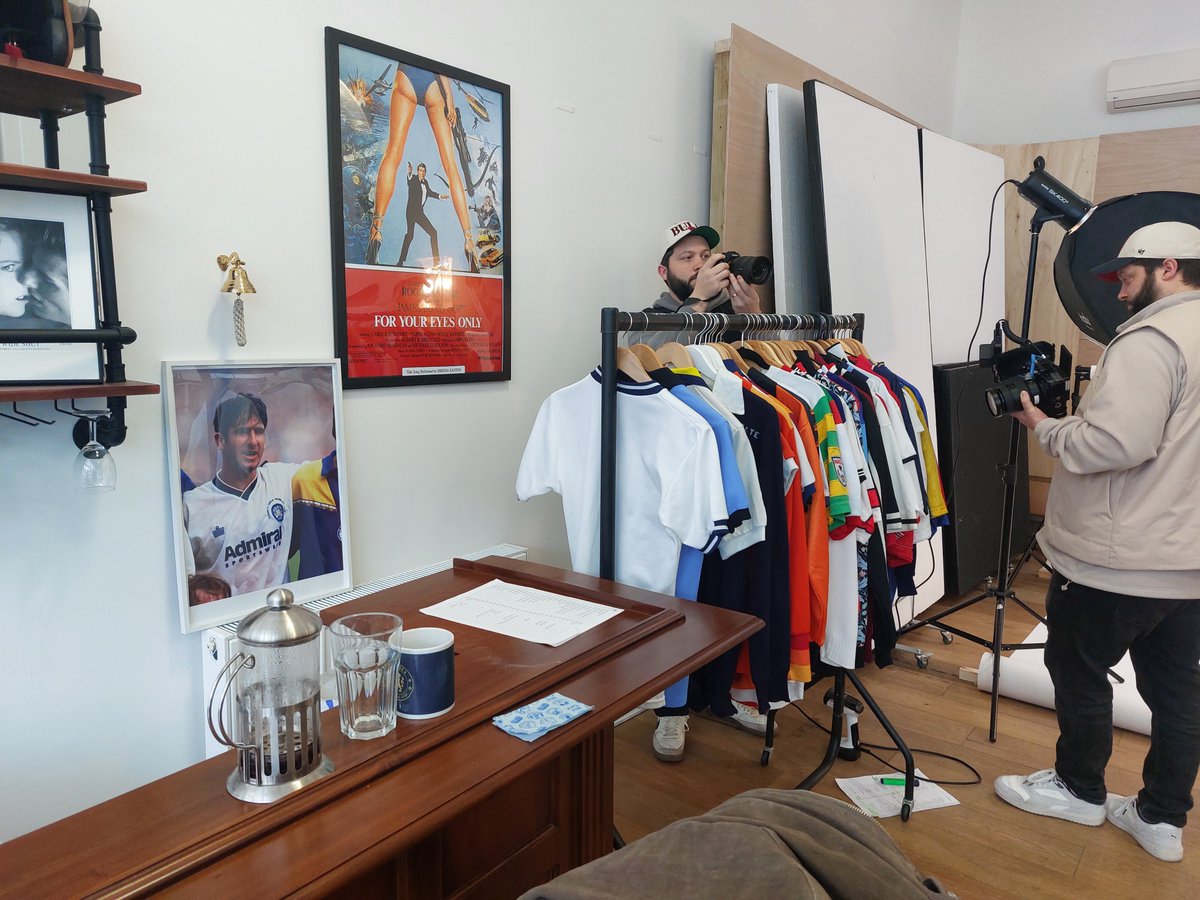 Something exciting this way comes ...  

Brilliant @admiral1914 shoot with some ace people yesterday for a beautiful new project.  

Great meeting you all 
@jamesjamesbrown @icwhs @heartsshirts
@TheyThinkKits @glorymag_ @NorwichShirts @SpursShirt @ccfcshirts @TrueColoursKits