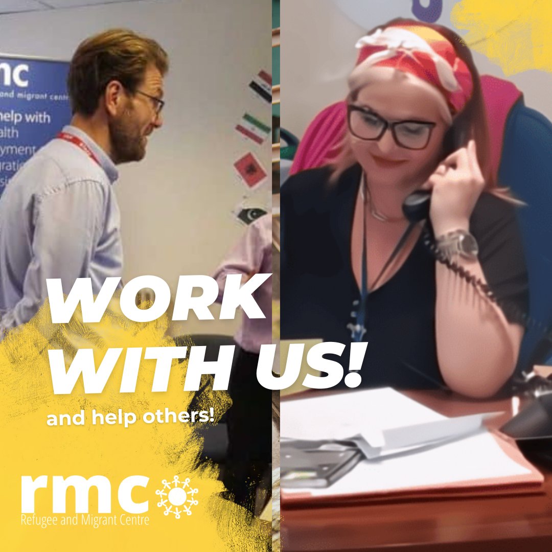 Check out our multiple vacanices we currently have open for applications.

Build you career with us, all whilst helping others.

More info at: rmcentre.org.uk/work-with-us/

#rmc #refugee #jobopportunity #jobs #opportunity
