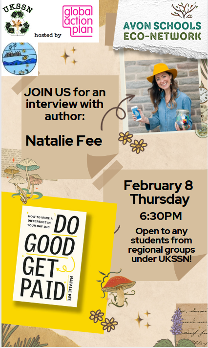 🌱We are looking forward to an interview with @nataliefee this week. The Avon and Surrey networks will be hosting a conversation with Natalie to learn more about her latest book 'Go Good, Get Paid' and her wider environmental work 🌿