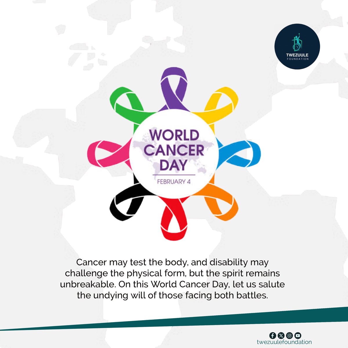 Yesterday was #WorldCancerDay2024 

Cancer may test the body, and disability may challenge the physical form, but the spirit remains unbreakable. 

#WorldCancerDay2024 #LeaveNoOneBehind