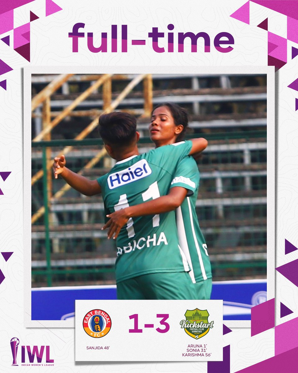 INDWomensLeague's tweet photo. .@Kickstart_fc take home 3οΈβ£ points with a comfortable win against @eastbengal_fc in Kolkata today π€©π
#EBKFC βοΈ #IWL π #ShePower π§ #IndianFootball β½ https://t.co/zC263S6rdE