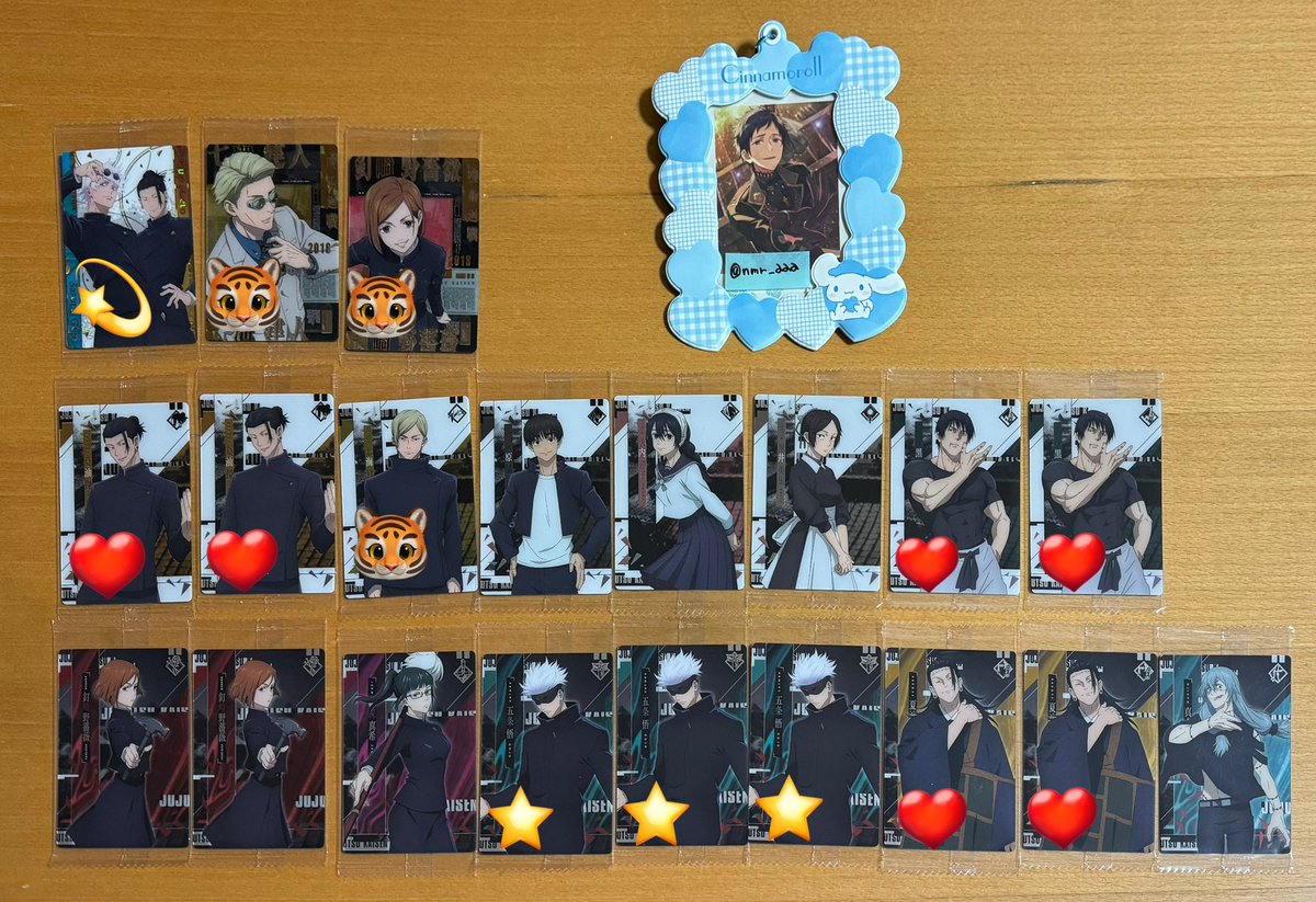 nmr_aaa's tweet photo. 【交換/譲渡】呪術廻戦 ウエハース カード

譲▽
高専五条&amp;夏油 夏油傑 七海建人 灰原雄 天内理子 黒井美里 伏黒甚爾 釘崎野薔薇 禅院真希 五条悟 真人

求▽
SP：高専五条 虎杖悠仁
C：高専五条 脹相 虎杖悠仁 > 異種
1枚90円+送料(無印のみ)

ALTご確認の上、お声掛けください🍀 https://t.co/OFyZj5e1Si
