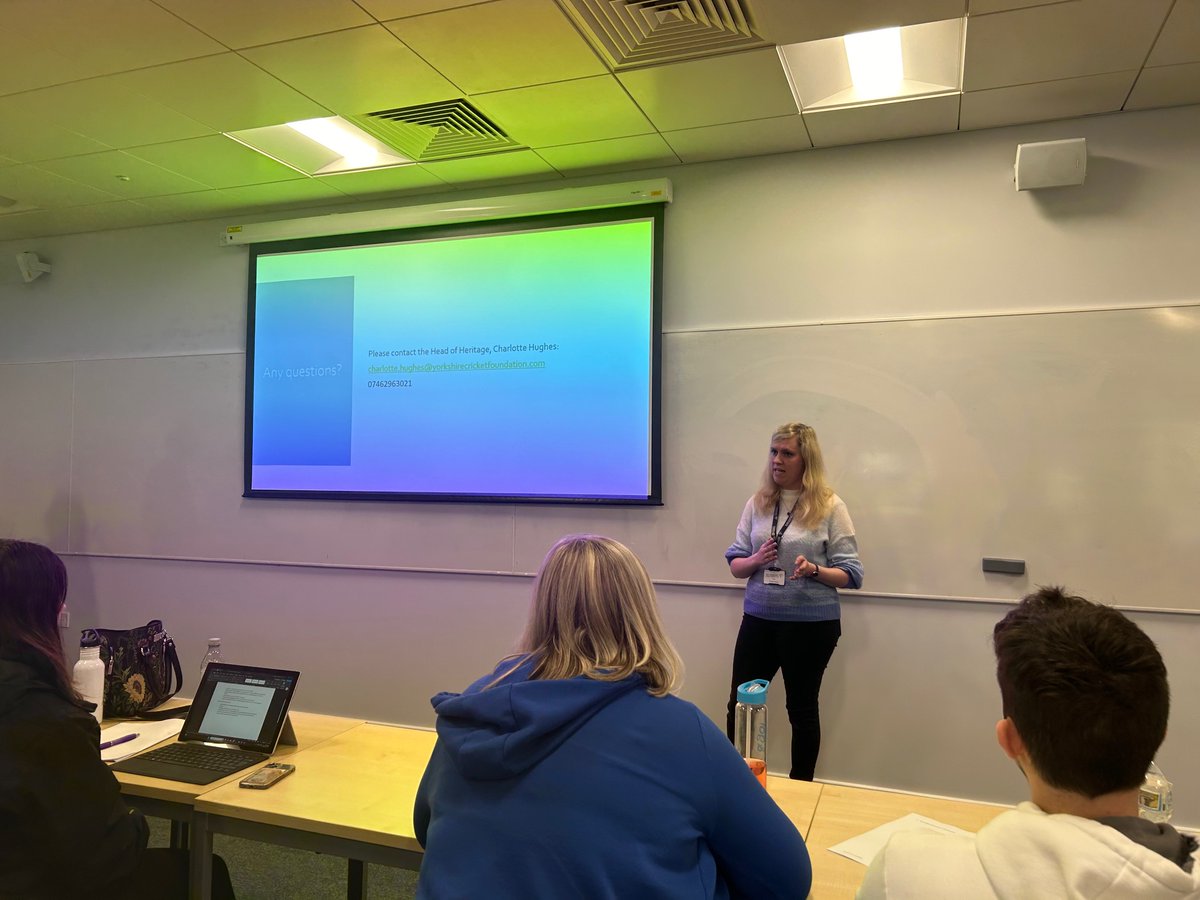 Last week, our Head of Heritage, Charlotte Hughes, was pleased to present for the second year running at @leedsbeckett for our partnership with their Applied Humanities module through the School of Humanities and Social Sciences. We can't wait to get started again!