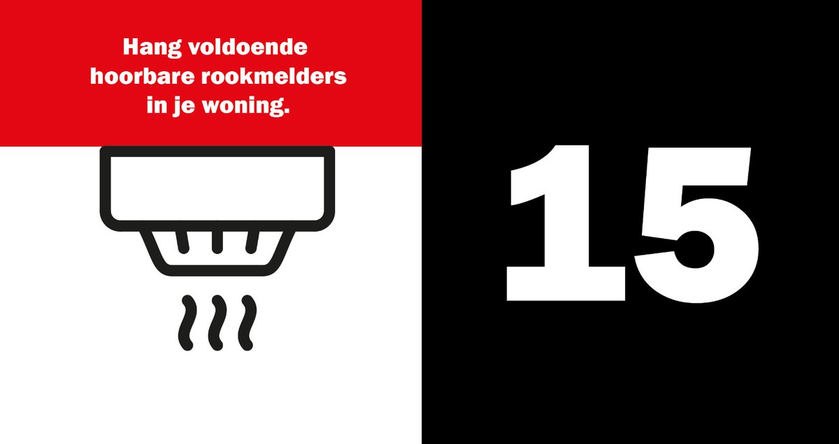 BVLAR's tweet image. 15. Dat is het trieste getal van dodelijke slachtoffers na woningbrand dit jaar. Een zware balans. Bescherm jezelf en hang voldoende rookmelders. Rook is verstikkend en verspreidt zich razendsnel.

#leefbrandveilig #rookmelders #woonbrandveilig #brandpreventie #hangrookmelders