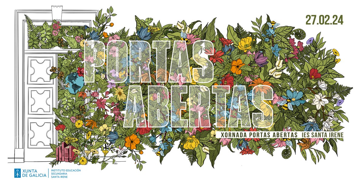 O  vindeiro 27 de febreiro ás 18:00, celebraremos a Xornada de Portas  Abertas. Inscripción previa:  edu.xunta.gal/centros/iessan…
#portasabertas #xornadaportasabertas #institutosantairene