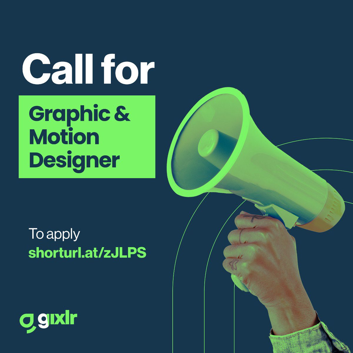 GixlrHq's tweet image. Call for Graphics &amp;amp; Motion Designer 📣

Work Style: Onsite
Pay: 100,000 NGN (Net)
Location: Lagos State

To apply fill out this form.
shorturl.at/zJLPS

Shortlisted candidates will be contacted for an interview.

Powered by #Gixlr

#gixlrhq #motiongraphicsdesigner