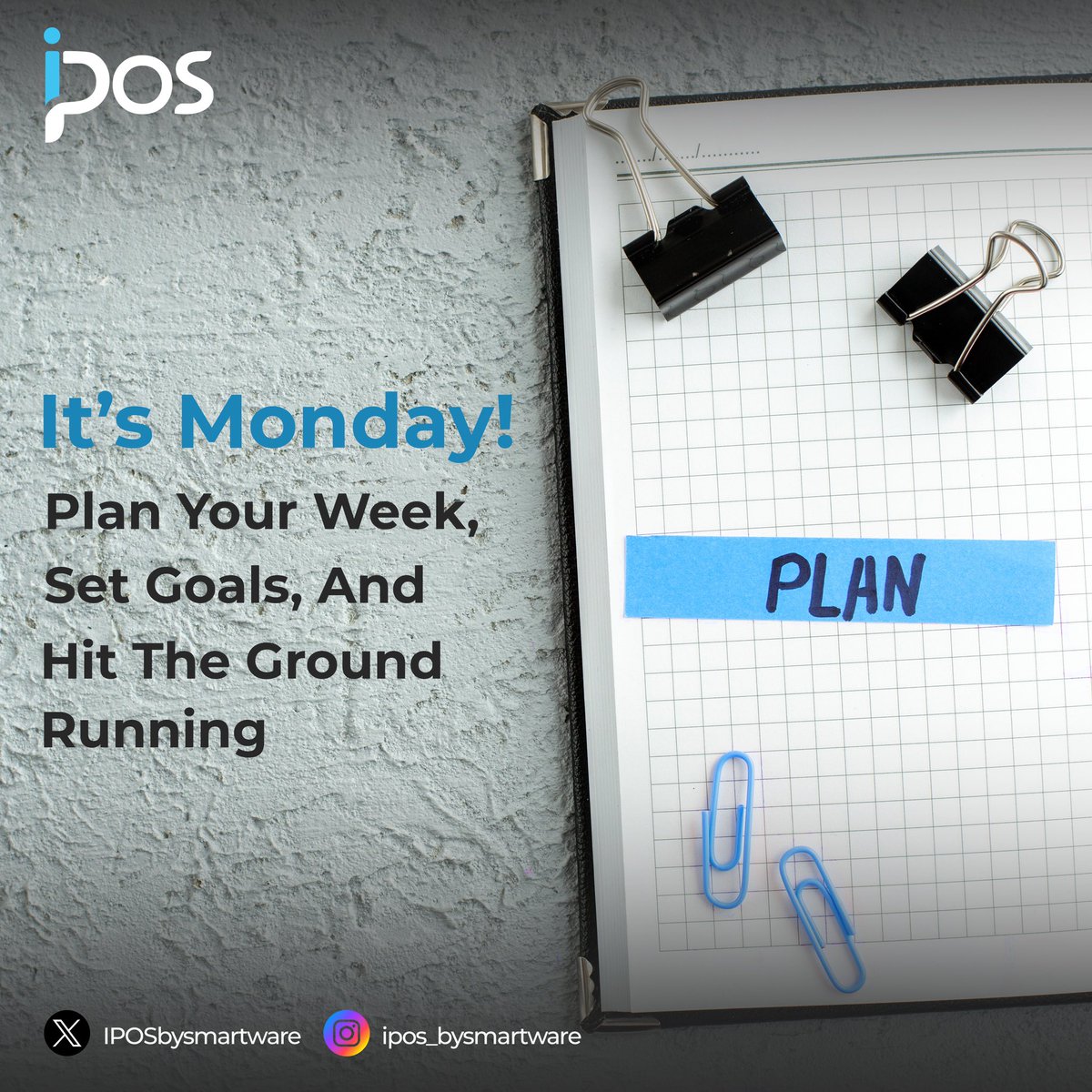 IPOSbysmartware's tweet photo. Another opportunity for a fresh start. Happy New Week!
#NewWeek #MondayMotivation #iposbysmartware #inventorymanagement #BusinessGrowth https://t.co/WbCcVd7MUb