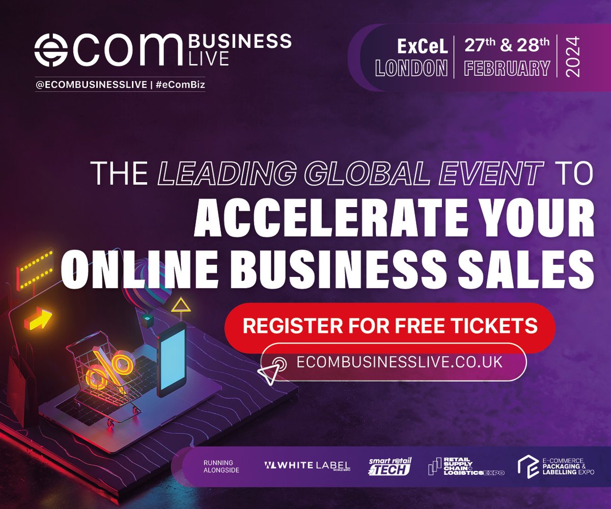 We have some exciting news to share! We are an official partner of <a href="/eComBizLive/">eCom Business Live</a> !! eCom Business Live, taking place on 27th &amp; 28th February at ExCEL London.

Uncover industry’s secrets and get your tickets now! tinyurl.com/yzwut9pk 

#eComBiz
