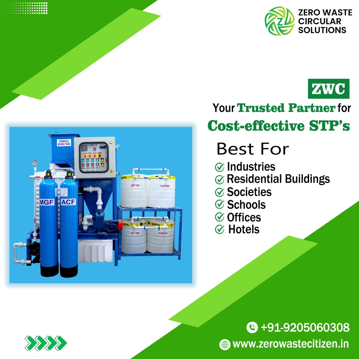 ZWCSolutions's tweet photo. 🌱ZWC: Your reliable partner for cost-effective Sewage Treatment Plants (STPs). Ideal for industries, hotels, residential buildings, schools, offices, and societies. Enhance sustainability with us!💧
Visit Us: https://t.co/n1se7Ynkqi
#ZWC #STP #SustainableSolutions #CostEffective https://t.co/7yWWt1efpr
