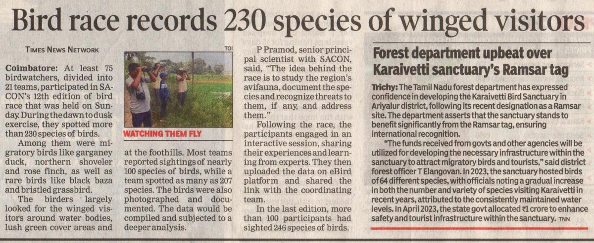 provetppl's tweet photo. The enormous efforts made to save bird species are a significant factor in highlighting the necessity to uphold the ecological balance. 
#Provetpharma #Birdwatching #savethespecies #EcologicalBalance #wetlandsconservation #migratorybirds #sacon #karaivetti #birdsanctuary #ramsar https://t.co/CWFbj7DqFh