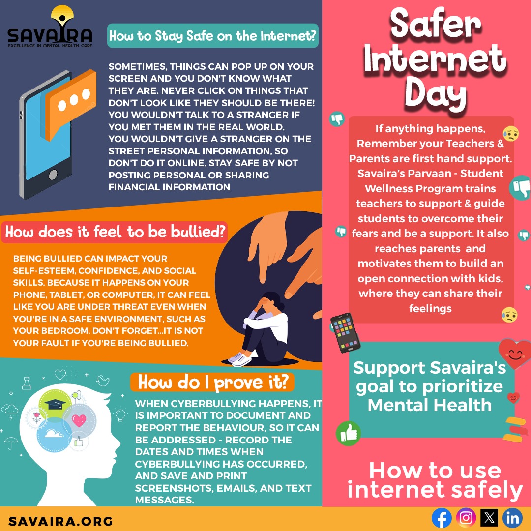 Surf safely! Celebrate #SaferInternetDay by learning how to protect yourself online. Together, let's create a positive and inclusive digital space. #TogetherForASaferInternet #becybersmart #SaferInternetDay. #BeInformedStaySafe #digitalwellbeing #MakeItHappens