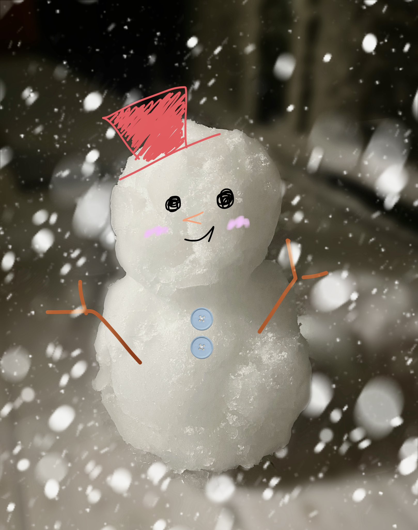 雪だるま⛄❄ ✨SS受注⛄️雪だるまちゃん チェーン付き SnowMan