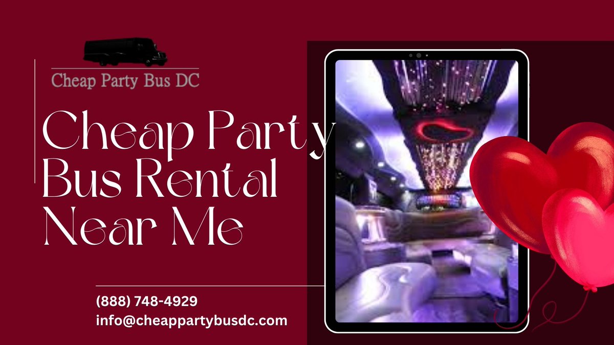 cheappartybusdc's tweet photo. https://t.co/YLR986upI5
#CheapPartyBusRentalDC #CheapPartyBusRentalNearMe #PartyBusLimoDC #CheapPartyBusDC #ValentinesDayPartyBus #ValentinesDay #PartyBusforValentinesDay #PartyBusRentalforValentinesDay #ValentinesDayLimo #PartyBusRentalNearMe #DCPartyBusLimo #PartyBusDC #Limo https://t.co/k237sEPEsN