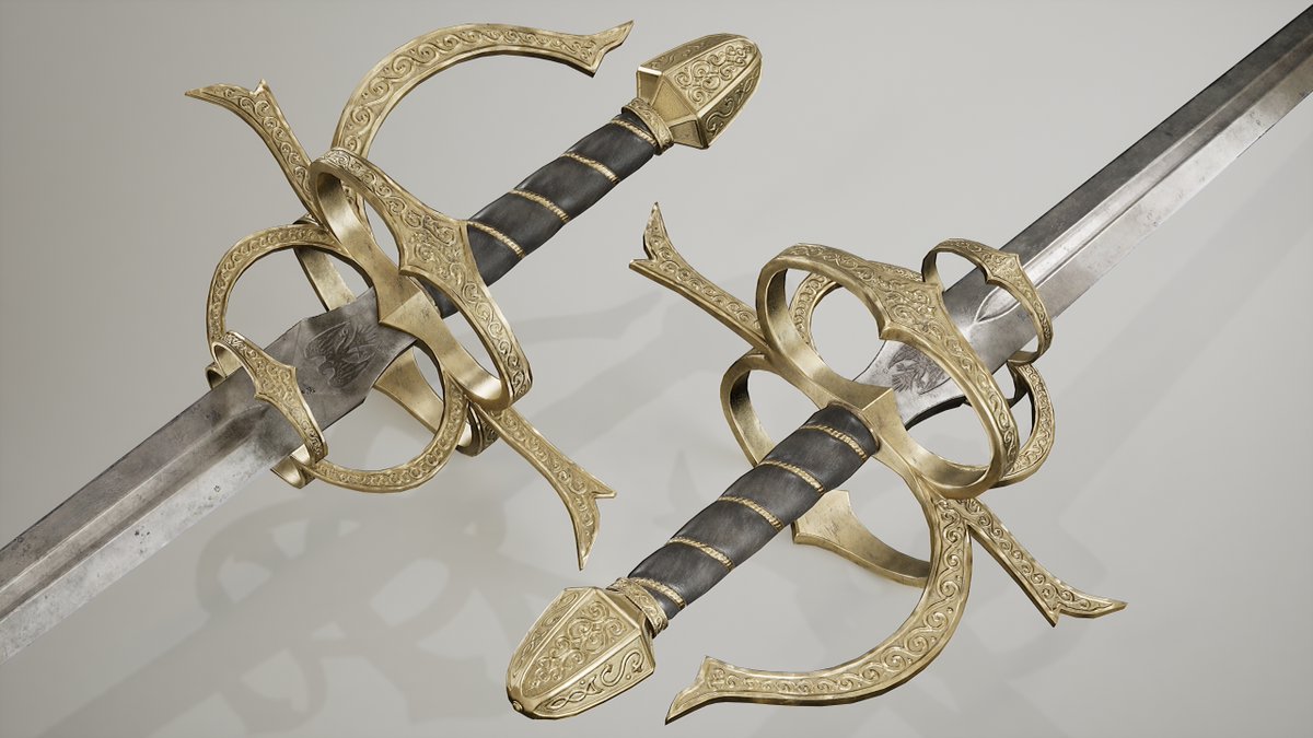 Surprise surprise, Alex made another sword. A short project just for a little fun. Inspired by a post by @Knightly_H on the swords an armour of Narnia. Link to artstation post in comments.

#gameart #3D #SubstancePainter #madewithsubstance #gamedev #zbrush #gameart