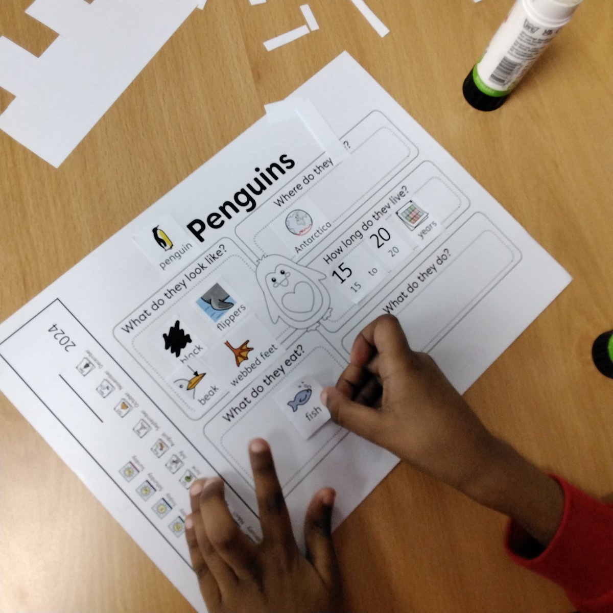 MarlboroughPrim's tweet photo. #shootingstars We are using the facts we have learnt to create a fact file about penguins. We used widgit symbols and thought about where we should place it on the fact file. We are using our oracy skills to share our choices to a small group. #factfile #nonficton #oracy https://t.co/x9MTLj3bbL