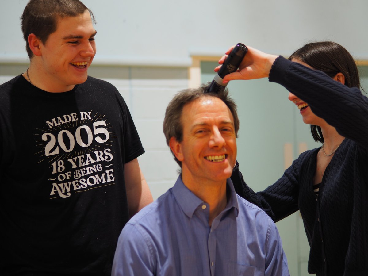 A huge well done to the Sixth Form students (and Mr Burton) who Braved the Shave last Friday and raised just under £1000.The longer hair that was collected will be used to make wigs for children who have lost their hair due to cancer treatment @CR_UK.Thank you for your donations.