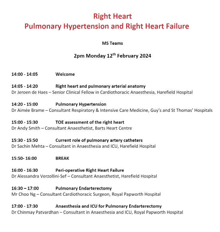 ACTTI_UK1's tweet photo. Thanks to amazing @CAPanaesthesia  for hosting us on their website.
Check https://t.co/L5EW0m5jtz  for updates/future events. 
The next meeting from @CAPanaesthesia  is 12th Feb at 2pm( GMT). Agenda below. 
Email info@CardiothoracicAnaesthesia.com to register https://t.co/dhoWaTIYOY