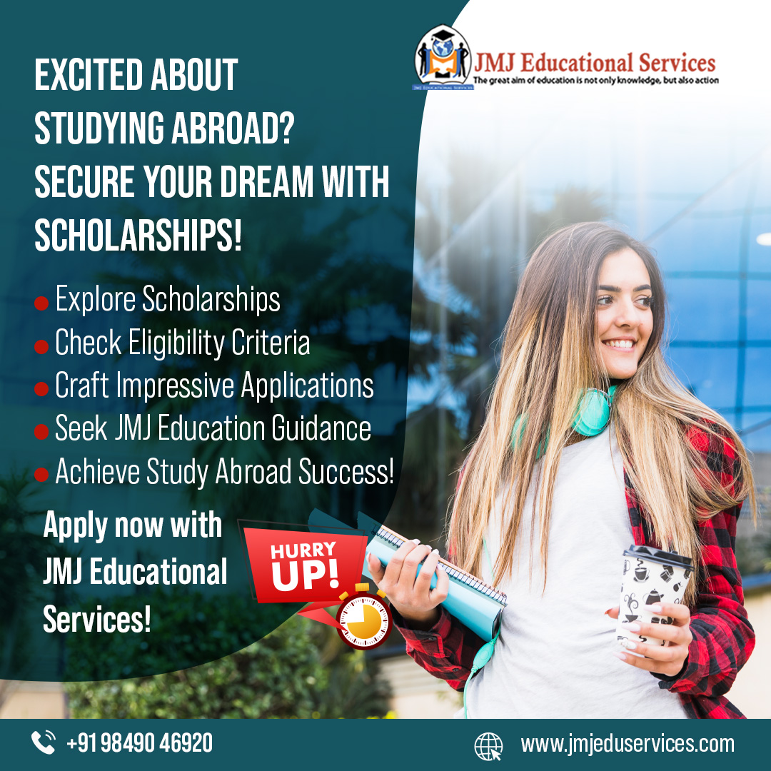 Dreaming of studying abroad? Turn that dream into reality with scholarships! 🎓✈️ #studyabroad #scholarshipopportunities #educationdreams #globallearning #eligibilitycriteria #applicationtips #achievementshowcase #educationguidance #studyabroadsuccess #jmjeducation