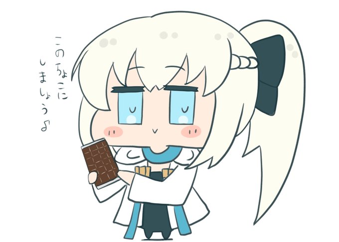 「板チョコ 何かを持っている」のTwitter画像/イラスト(新着)