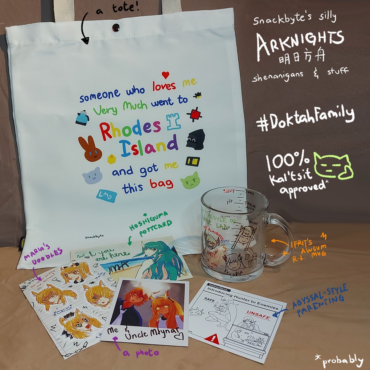 ♜ SILLY ARKNIGHTS STUFF ♜

Our #DoktahFamily Mugs are hand drawn by Amiya and Rosmontis and packaged just for you, Terra’s Best Doctor!
Definitely Kal’tsit approved.

Pre-Order yours here: ✨ bit.ly/DoktahFamily ✨

#Arknights #アークナイツ #明日方舟