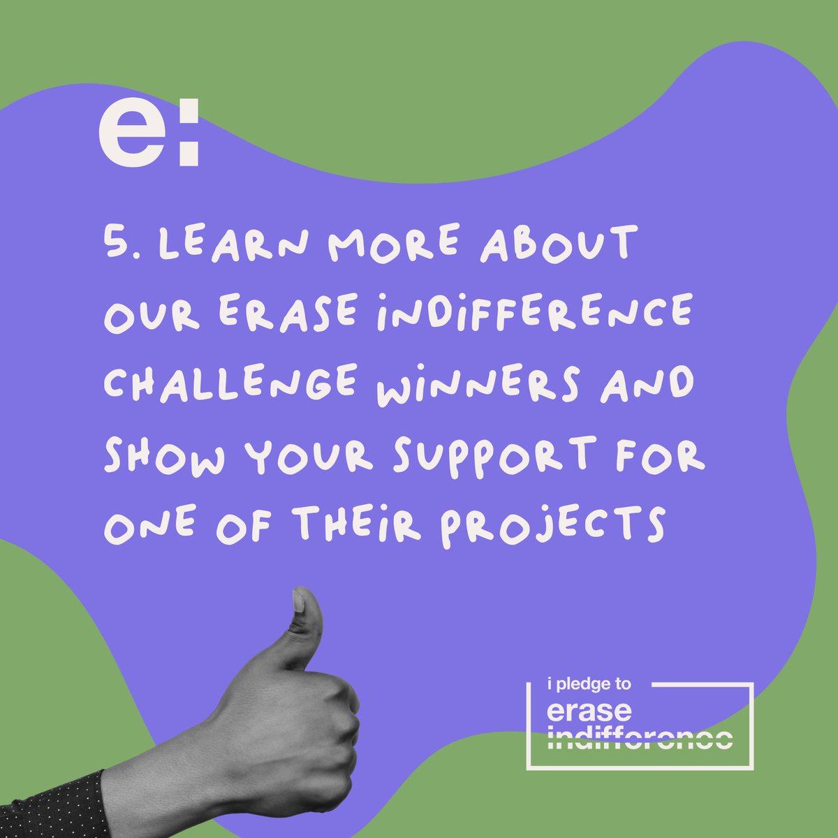 Support the change!

This is the last of our 5 Things You Can Do. We still encourage you not to be indifferent &amp; Take A Pledge at our website - eraseindifference.org/pledge