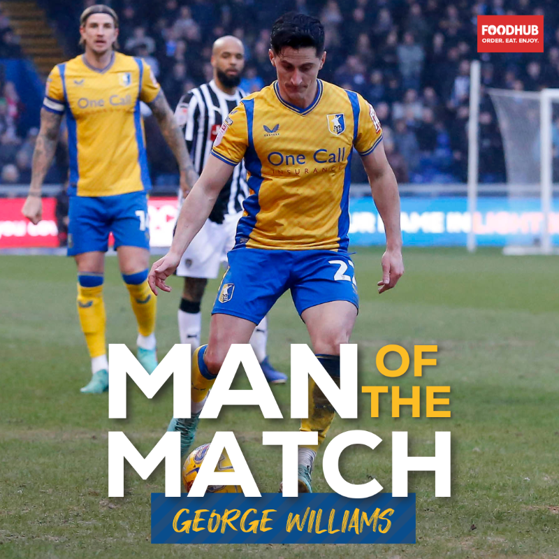 mansfieldtownfc's tweet photo. 🥇 A 🔝 derby day performance from @George_Willo

#Stags 🟡🔵