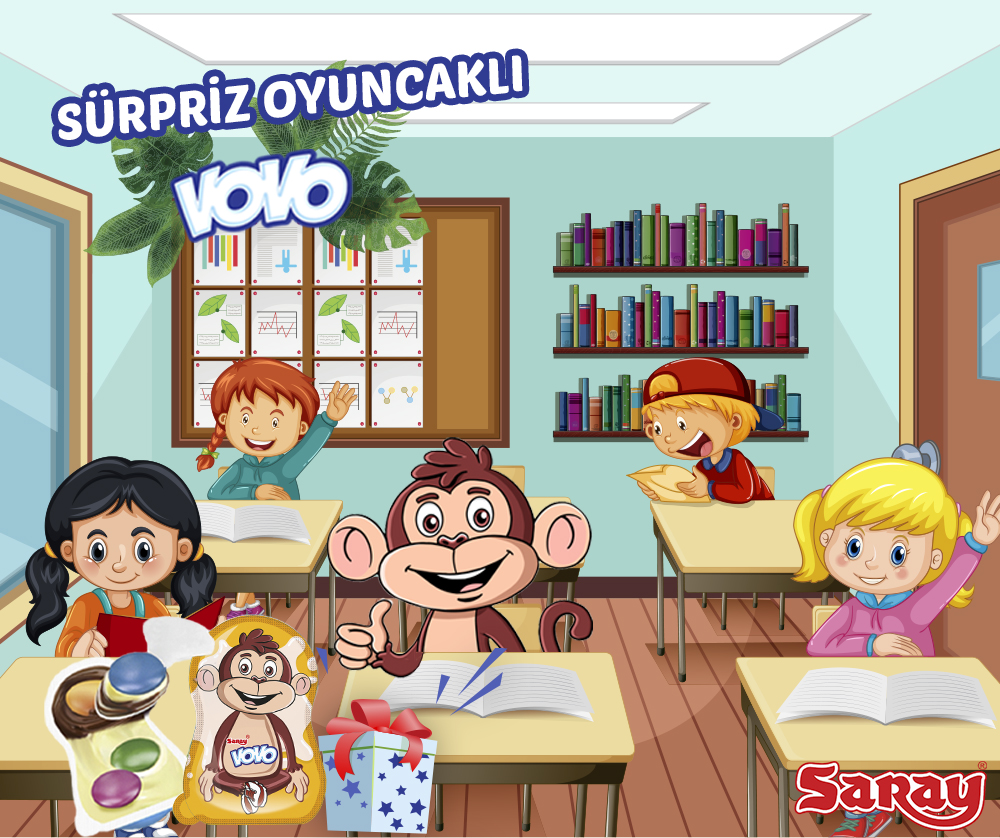 VOVO ve arkadaşları tüm öğrencilere ikinci dönemde başarılar diler 🥰 #Saray #SarayBisküvi #VOVO #SarayVOVO #SürprizOyuncak