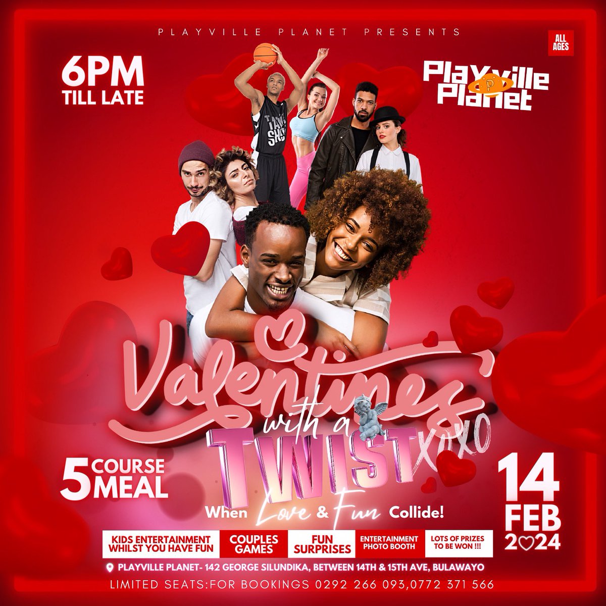"Embark on a love-filled family adventure at Playville Planet! 💖 Our Valentine's festivities are all about creating cherished moments with those who matter most. Join us for heartwarming fun! 🚀❤️ #FamilyLove #PlayvilleValentines"