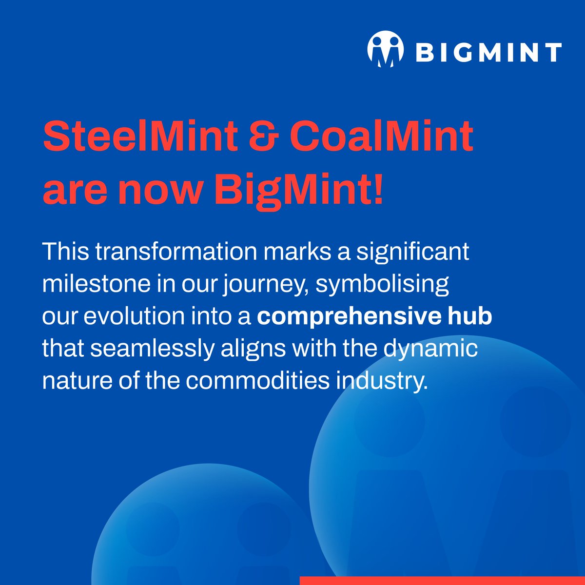 Big things are brewing, as we redefine our identity, while staying true to our core values and dedication to providing exceptional services.

Embarking on a Bigger Future, Together.

Stay tuned!

#BigMint #FutureIsBIG #BrandConsolidation #Commodities #BrandReveal #ReBranding