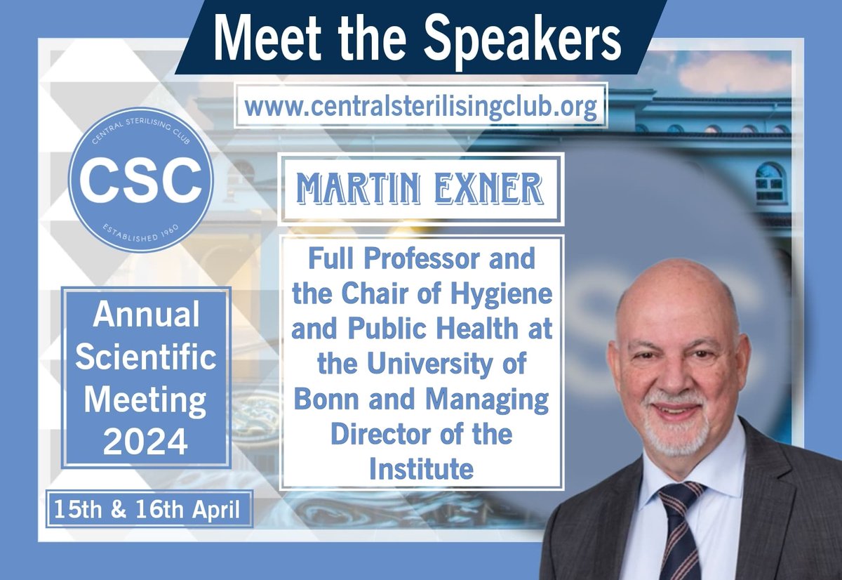 Only 10 weeks to go to our Annual Scientific Meeting. Say hello to Martin Exner our Kelsey Lecture speaker.