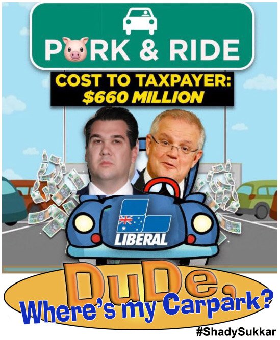 RCVic's tweet photo. @RealShadySukkar Would this be the same #ShadySukkar that cost taxpayers $660m for an invisible carpark in his electorate? Surely not?? 🤣🤣 #OhDear #BranchStacker #CarparkRorts #LNPCorruptionParty https://t.co/qRXEUMdIKu