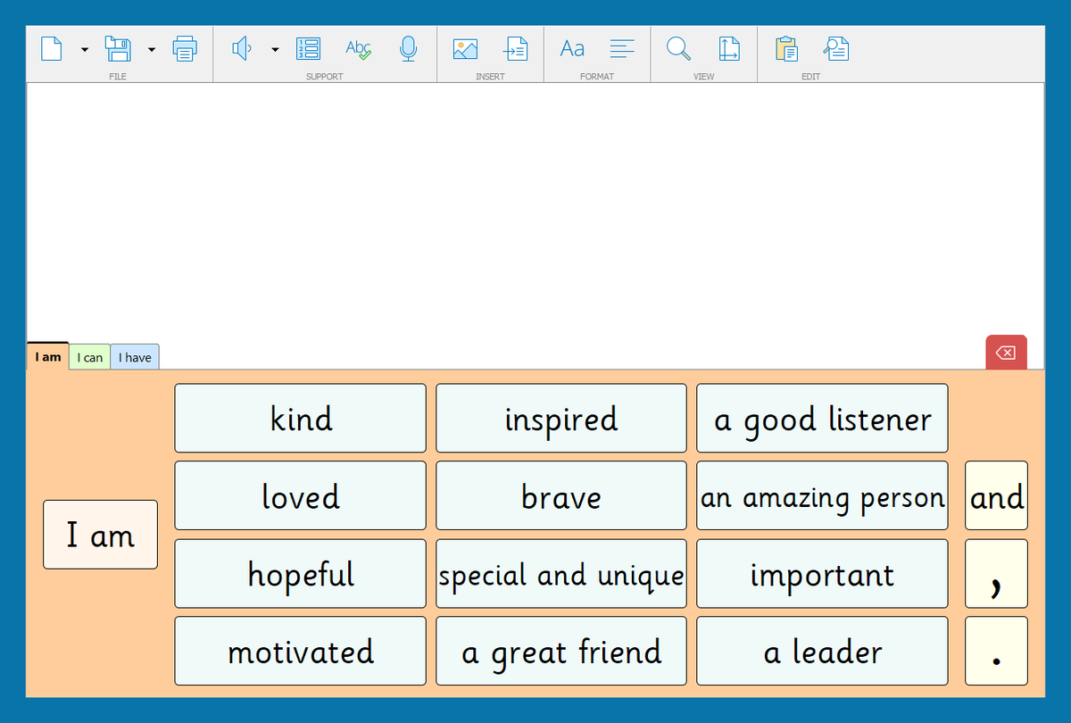 Cricksoft's tweet photo. It’s #ChildrensMentalHealthWeek and the theme this year is ‘My Voice Matters’. We have lots of #Clicker resources to encourage children to talk and think positively about themselves. Find them on LearningGrids here: https://t.co/0qPfze8D0a https://t.co/UDrjil4xkg