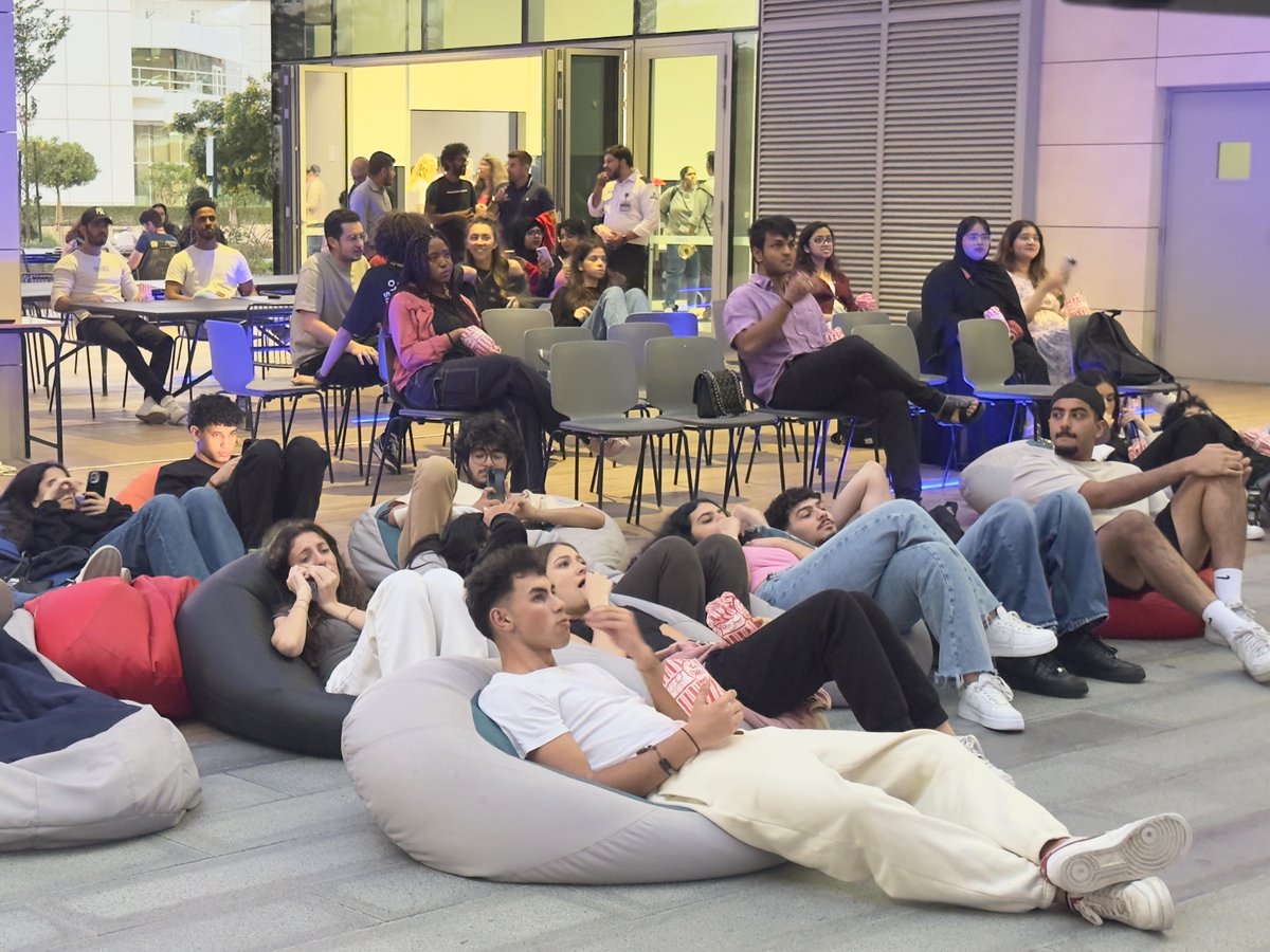 UOWD's tweet photo. Bean bags, popcorn and the unbeatable Dubai winter weather – we had it all!
UOWD students had a blast watching Barbie under the open sky.
Who’s already excited for our next movie night?
#UOWD #MovieUnderTheStars #UOWDLife #UOWDCampus #UOWDEvents #UOWDStudentLife https://t.co/FkGIQVxHcH