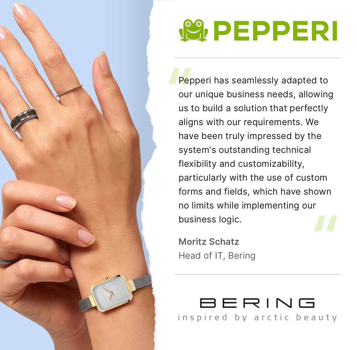 PepperiHQ's tweet photo. Get the full case study on BERING here:  https://t.co/8tOfiGOfvh

#b2bsales #b2bsuccess #salesrepresentatives #b2bcommerce https://t.co/1eXmFGKOHd