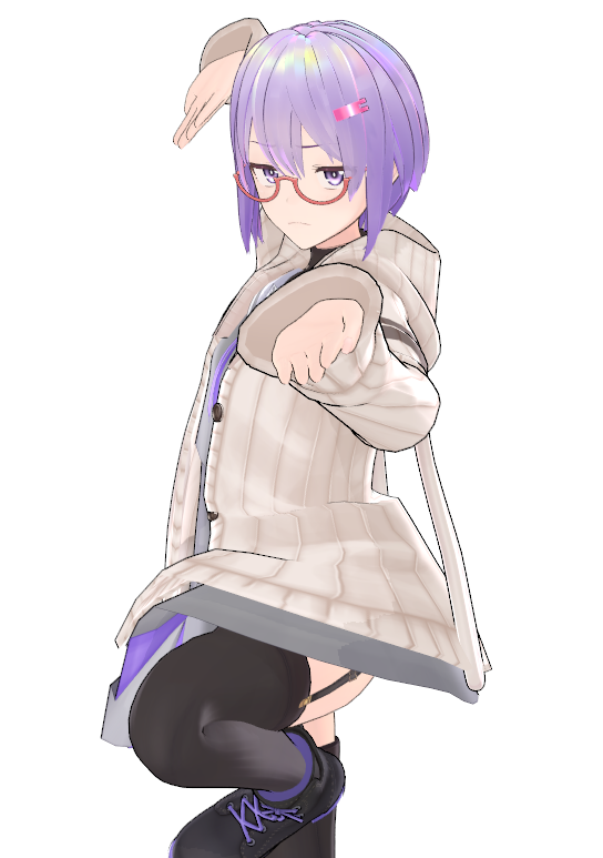 quappael's tweet photo. 【モデル更新】結月ゆかり 雫【二次創作MMD】
公開中の「結月ゆかり 雫」モデルを更新しました。

Ver.1.1.1 → Ver.1.1.2
・ウサミミパーカーの裾（スカート追従部分）のボーンウェイトをやや滑らかに
・キモい動きをしていたウサミミの物理をやや改善 https://t.co/mEFMIvWvUi