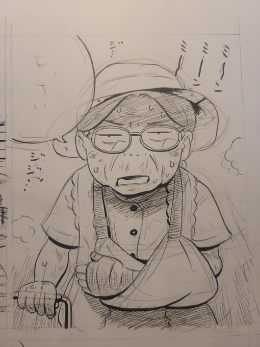 雪の降る日に、真夏描いてます。 