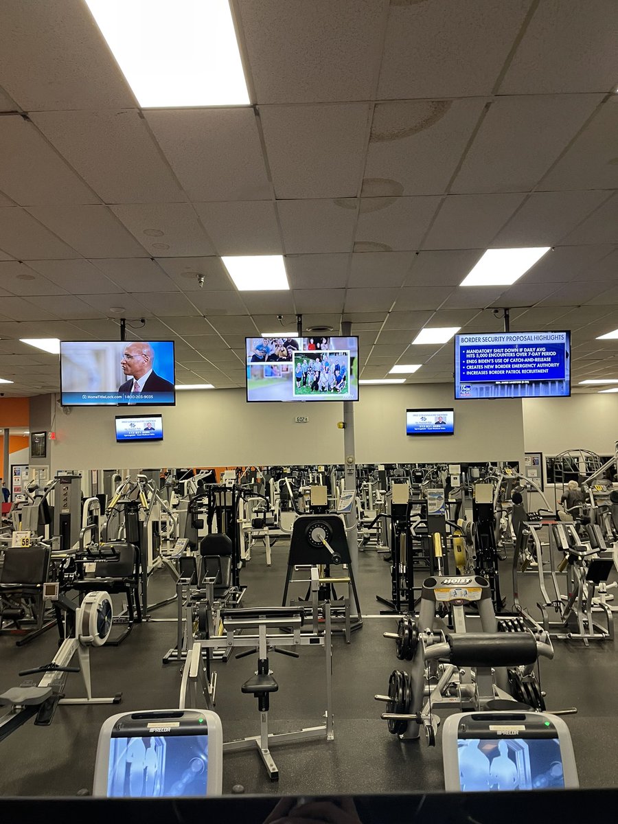 Does anyone else find it absurd how many TVs there are in gyms? 

Exercising by walking on a fake ground that moves for us while watching whatever show is playing at the time is sort of wild to me.