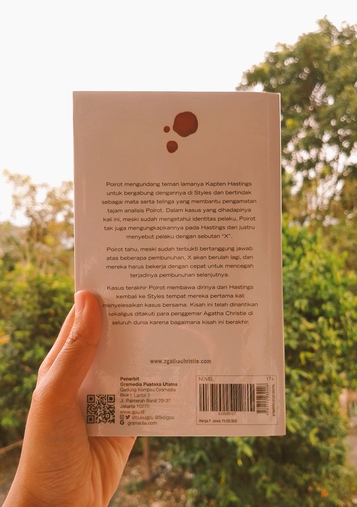 Nomu_cimcim's tweet image. •°🎩 Utas Baca 🎩°•
_____________________

📚 Judul: Curtain: Poirot's Last Case
🖋 Penulis: Agatha Christie
🖊️ Penerjemah: Gianny Buditjahja
🏠 Penerbit: Gramedia Pustaka Utama
📖 Total: 312 halaman

Buddy ready with @halahvator