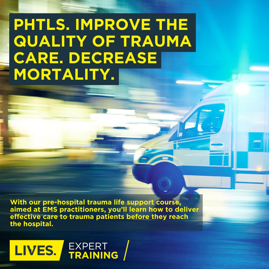 The level of pre-hospital care provided to a trauma patient on scene is often the difference. Ready to level up your knowledge? Follow this link – loom.ly/oOQQnIU #weareLIVES #PHTLS #LIVES #expert #training