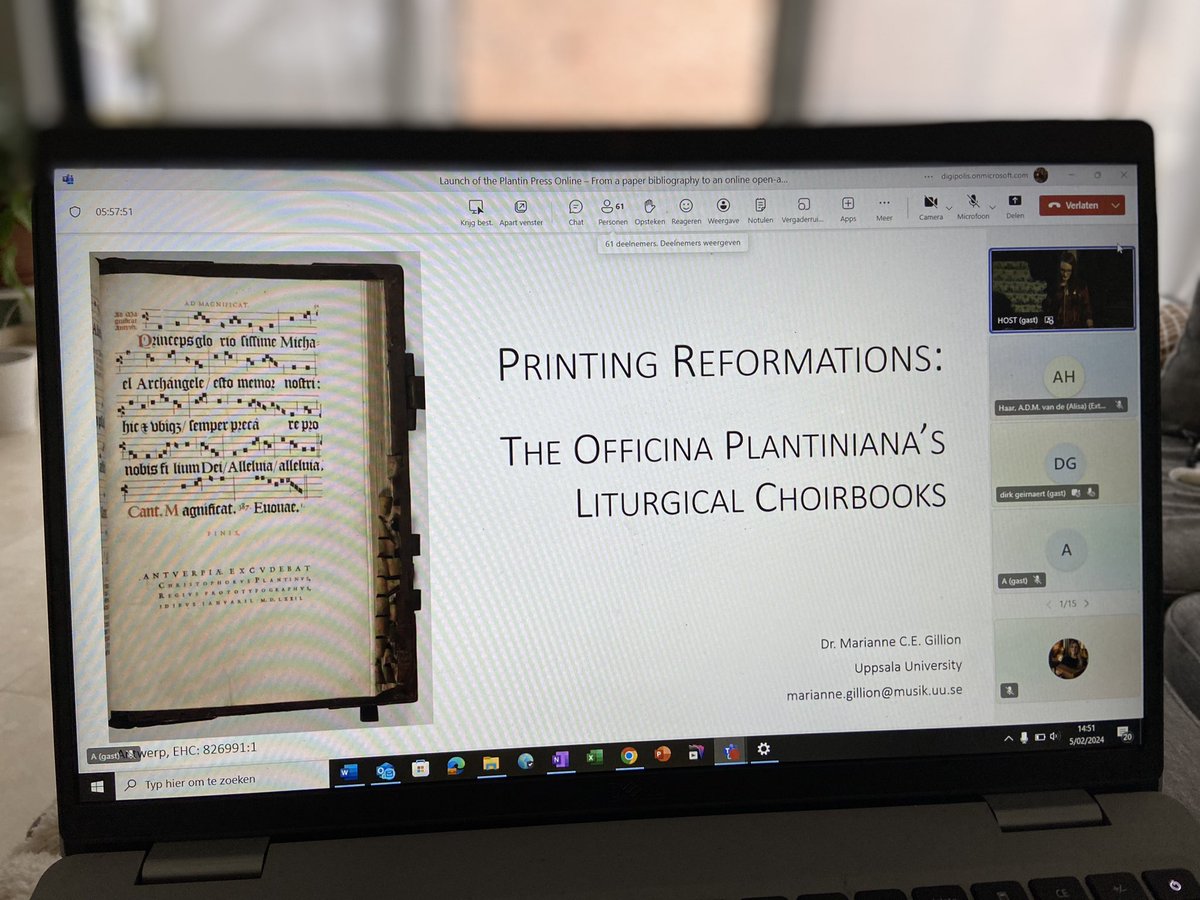 @JefSchaeps @AlisavdH Let’s bring in some music with @mcegillion’s presentation on Plantin’s liturgical choir books! #musichistory